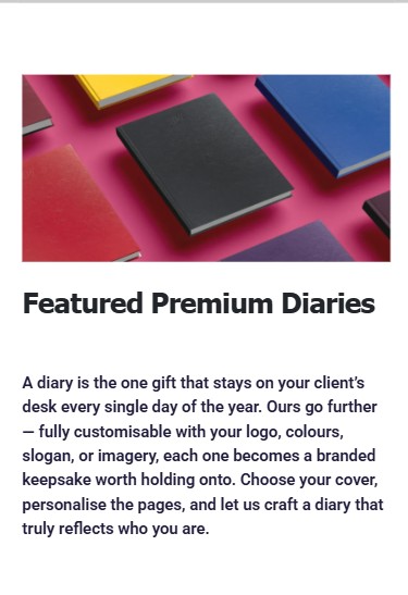 Premium diaries.